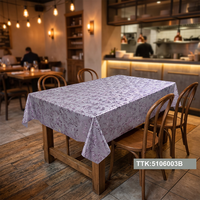 Nappe semi-circulaire en plastique imprimée, résistante à la chaleur, écologique, imperméable, anti-taches et durable pour restaurants et mariages