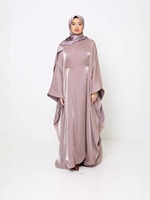 Abaya élégante et respirante pour femme, coupe ample, longue, à manches longues, avec taille ajustable, style modeste, pour l'Arabie Saoudite, vente transfrontalière