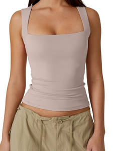 Venta al por mayor <span class=keywords><strong>de</strong></span> alta calidad, camisetas con mangas para mujer, camiseta con logotipo personalizado, Tops cortos lisos <span class=keywords><strong>de</strong></span> verano para mujer - Product Image 3