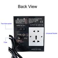 Regulador de Voltaje Automático de CA de 1500W, Estabilizador de 220V Monofásico con Pantalla Digital LED para Electrodomésticos