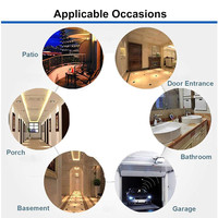 Sensor de Movimiento Infrarrojo Fácil de Instalar, Portalámparas E26/E27, Detección de 360°, Alcance Máximo de 6 m, Retardo Ajustable de 5 a 5 Minutos