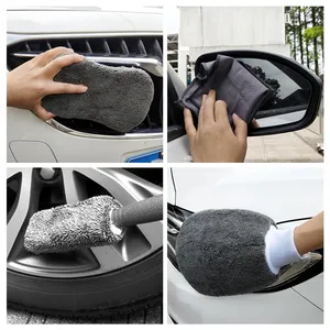 Kit de Nettoyage Auto 9 Pièces : Serviettes Microfibres, Éponge de Lavage, Gant de Lavage, Tampons Applicateurs de Polissage – Outils de Détail Automobile - Product Image 1