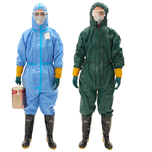 ชุดป้องกันสารเคมีแบบกันน้ำ กันฝุ่น สำหรับห้องปฏิบัติการ ชุดป้องกันสารเคมีอันตราย (Hazmat PPE) ตัวอย่างฟรี - Product Image 1