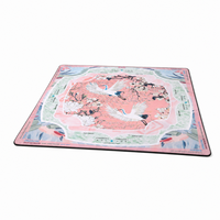 Tapete de Mahjong Americano de Caucho Natural de Lujo Lavable, 33x33 Pulgadas, Impermeable, Plegable y Portátil