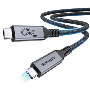 Sunguy สายชาร์จ5A 240W, สายไนลอนถ่ายโอนข้อมูล USB สำหรับโทรศัพท์มือถือแล็ปท็อปพาวเวอร์แบงค์ - Product Image 1