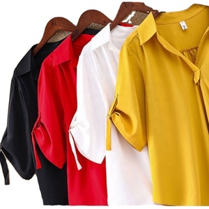 Fashion Casual Chiffon <b>Blouse</b> <b>Long</b> Style Plus Size Tops for <b>Women</b> <b>White</b> Loose Shirts - Product Image 3