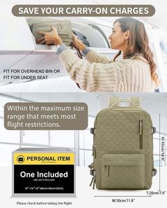 Free Sample Travel <b>Backpack</b>,Carry On <b>Backpack</b> for Women,Airline <b>Flight</b> Approved Waterproof 14 Inch Laptop <b>Backpack</b> with Shoe - Product Image 2