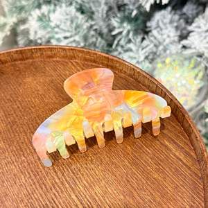 Pince à cheveux classique simple en acétate de cellulose pour femme, nouvelle pince à cheveux requin colorée contrastante pour filles - Product Image 2