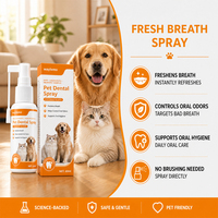 Spray dentaire pour animaux de compagnie Waylemo pour chiens et chats, rafraîchit l'haleine, contrôle les odeurs buccales, menthe naturelle, chlorophylle, xylitol, 60 ml