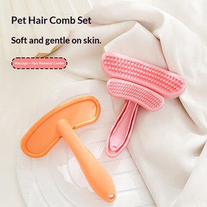 Meilleur peigne de toilettage massant pour chiens et chats, <span class=keywords><strong>tondeuse</strong></span> à poils pour animaux, peigne à aiguilles, outils de toilettage pour animaux en acier inoxydable - Product Image 3