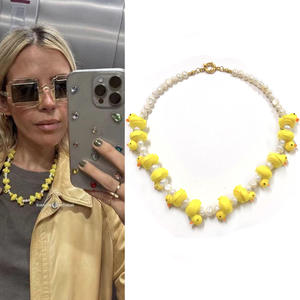 2025 printemps été Collection personnalisée perle d'eau douce clavicule chaîne collier pour femmes chaîne à maillons transfrontaliers - Product Image 2