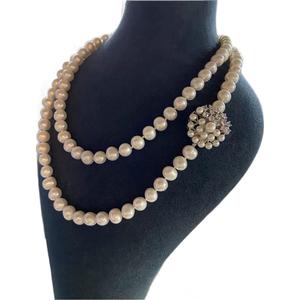 Collar de Perlas Naturales de 4-5mm, Doble Capa, Estilo Moderno, con Caja de Regalo - Product Image 5