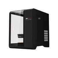 Boîtier PC Gamer Personnalisé ATX Mid Tower avec Affichage de Température LCD, Verre Trempé RGB et Châssis à Flux d'Air Élevé