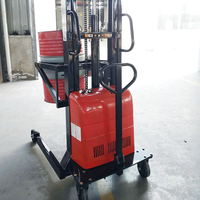 Nouveau transpalette électrique à fourche pour fûts, alimenté en courant continu, de haute qualité, capacité 400 kg, pour levage et empilage de fûts d'huile