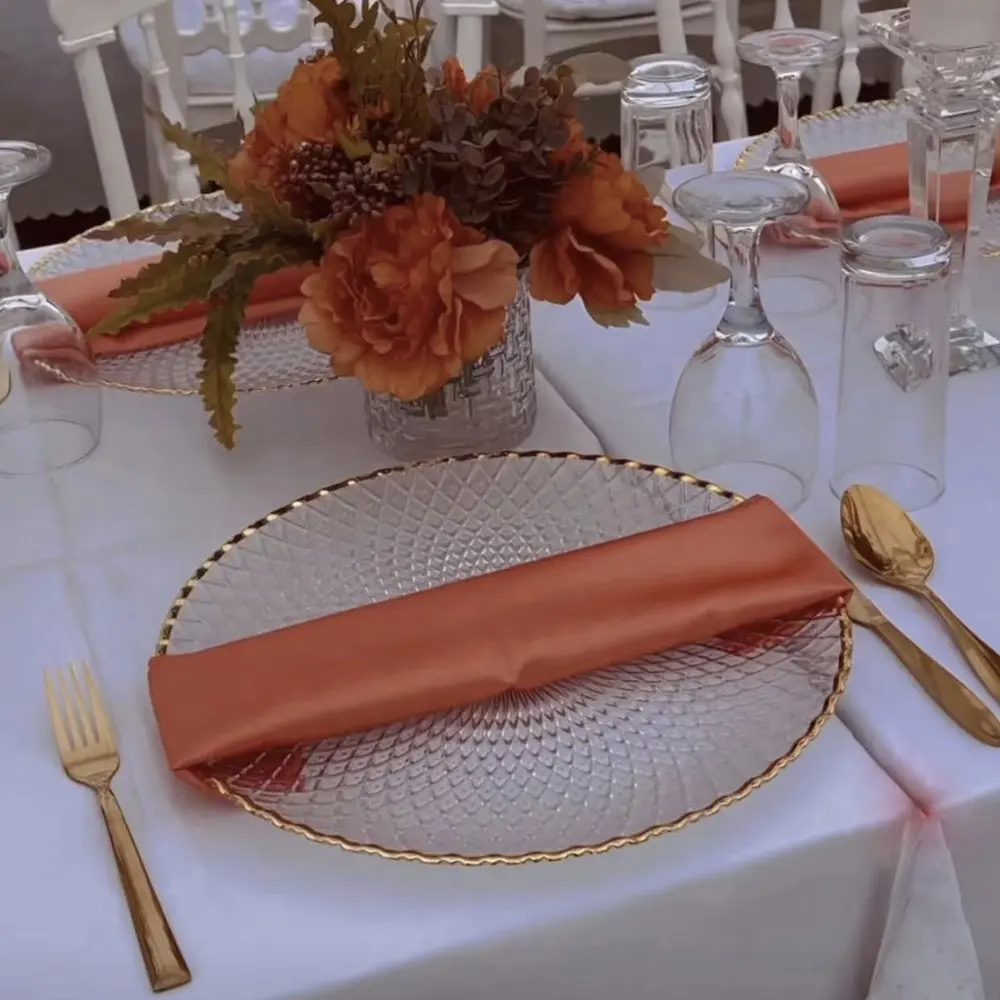 מודרני זהב רים זכוכית מטען צלחת לאירועי חתונה שולחן קישוטים/חתונה קישוט מנות שולחן זכוכית מטען צלחת