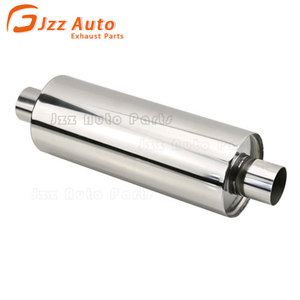 Resonador de escape universal de acero inoxidable con silenciador intermedio de tubo recto de 51 mm de entrada/salida y 114 mm de diámetro para coche, de bajo sonido. - Product Image 6
