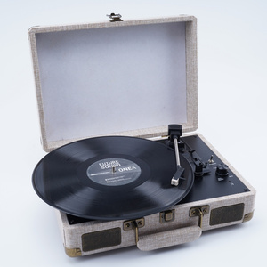 Décoration de la maison haut-parleur stéréo valise vinyle tourne-disque mécanisme en bois musique à la mode Phono cartouche <span class=keywords><strong>AT3600L</strong></span> - Product Image 1