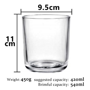 FENGJUN Frascos Elegantes de Vidrio Transparente para Velas de 16 oz, Rojo Translúcido y Negro con Fondo Arqueado, Contenedor para Esencias al Por Mayor para Navidad, Pascua y Eventos - Product Image 4