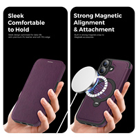 Étui à rabat en cuir magnétique pour iPhone 17 Air 17 Pro Max 16E 16 Plus 15 Promax 14 Pro Max 13 Pro 12 cartes Slot Phone Cover