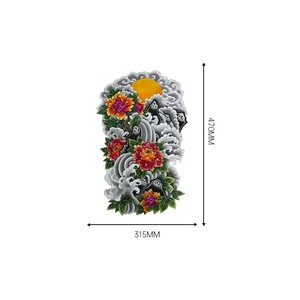 Plantilla de cuerpo de transferencia de agua de brazo completo de larga duración para <span class=keywords><strong>hombre</strong></span>, diseño Tribal blanco, tatuaje temporal, pegatina <span class=keywords><strong>Sexy</strong></span> impresa a la moda - Product Image 6