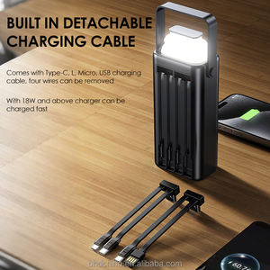 Banco de Energía Portátil de 80000mAh/50000mAh con Luz LED Plegable, Carga Rápida de 22.5W para iPhone 15/16 <span class=keywords><strong>Pro</strong></span>, Batería Externa - Product Image 2