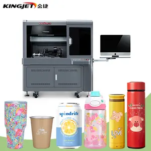 Kingjet uv cylinder printer digital pen printer cosmetic speed round cylinder uv bottle printer