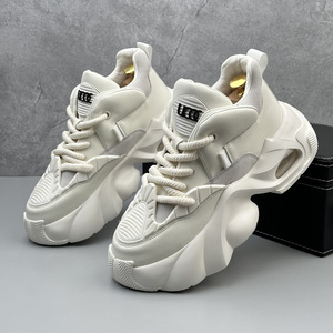 Chaussures de course en mesh pour hommes, semelle intermédiaire en EVA, semelle extérieure en caoutchouc, semelle épaisse, respirantes, baskets de sport printanières, style décontracté, mode étudiante, style Ins - Product Image 4