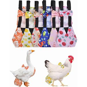 Pañales de Patito reutilizables Pañales lavables impermeables para mascotas Pañales de pollo para gallinas con pajarita para aves de corral, (S,M,L,XS) - Product Image 2
