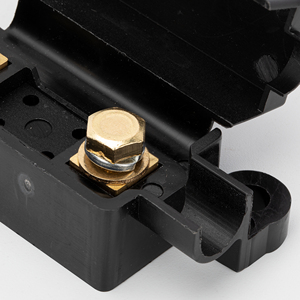 Portafusibili FB-101 in Plastica Nera Tipo <span class=keywords><strong>MIDI</strong></span>/AMI 30-200A, Portafusibili Auto In-Line con Bulloni M8 per Auto, Nautica e Imbarcazioni - Product Image 2