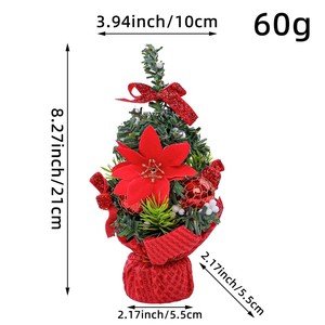 Árbol de Navidad de 20 cm, mini paquete, decoración de escritorio, regalo para niños, tamaño pequeño, adornos, bola de Navidad, venta al por mayor - Product Image 6