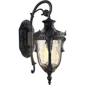Grande applique murale extérieure LED noire de style marseillais traditionnel pour porche et patio de <span class=keywords><strong>maison</strong></span> - Product Image 3