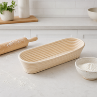 Banneton ovale en rotin sans éclats, design professionnel, directement de l'usine, pour boulangeries commerciales et vente au détail