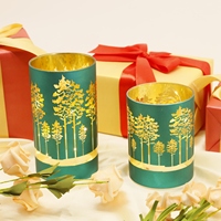 Bougie unique pots de Noël pour la décoration de la maison en gros de luxe porte-verre galvanisé conteneur pots de bougie de Noël