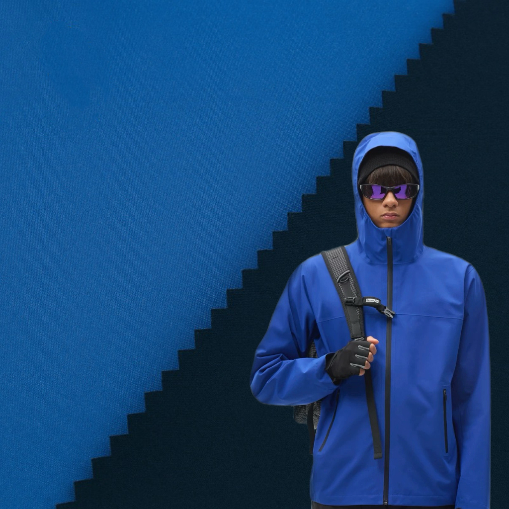 Hot Selling 50D High Stretch 3-in-1 Waterproof Laminated Pongee Fabric for Outdoor Performance Jackets