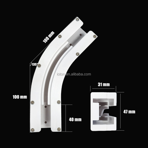 <span class=keywords><strong>Rail</strong></span> de rideau électrique en plastique ABS pour fenêtres d'angle, <span class=keywords><strong>rail</strong></span> courbé à 90 et 135 degrés pour <span class=keywords><strong>rideaux</strong></span> <span class=keywords><strong>coulissants</strong></span> - Product Image 5