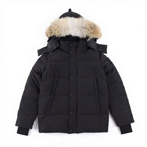 Parka da Uomo di Lusso Personalizzato con Cappuccio in Pelliccia di Lupo, Traspirante, Chiusura a Cerniera, Cappotto Invernale Stile Casual, Processo di Rivestimento, Sacchetto Antipolvere Canadese - Product Image 4