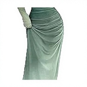 2025 <b>Summer</b> New Arrival Women High-End Casual Square Collar High Waist Maxi A-Line <b>Boho</b> Mesh Ruffle Pleated Fishtail <b>Dress</b> - Product Image 3