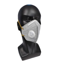 Masques respiratoires jetables FFP2 pliables à 3 couches avec valve en charbon actif et pince-nez réglable, anti-poussière