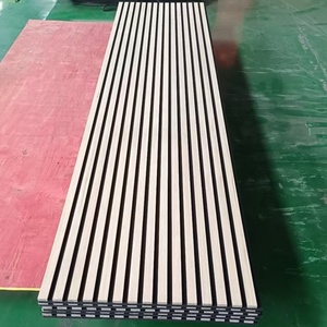 Pannello di legno di legno di quercia a doghe, pannelli acustici a doghe in legno insonorizzato - Product Image 4