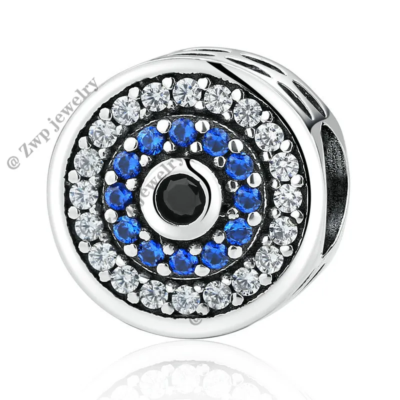 S925 Sterling Sliver Design originale braccialetto occhio del diavolo ciondoli perline braccialetto da te ciondoli per le donne gioielli di moda