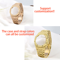 Kit de modification de luxe Lionorm Fashion en acier inoxydable pour montres Casio GA 2100 – Boîtier et bracelet argent givré