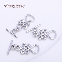 18K Plaqué Or OT Fermoir Bracelet Collier Composants Laiton Chinois Noeud Fermoirs à Bascule pour DIY Bijoux Artisanat