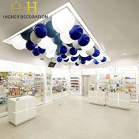 Vitrine de magasin créative pour la vente au détail de produits de santé, décoration de magasin, vitrine en verre trempé, armoire à médicaments pour pharmacie