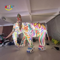Modèle d'éléphant floral gonflable géant pour la promotion des centres commerciaux, la décoration d'événements, l'affichage et les spectacles