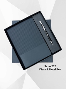 Agenda A5 con Bolígrafo Metálico, 100 Hojas, Impresión UV, Tapa Dura de PU, Set de Regalo para Oficina, Eventos Corporativos y Uso Diario - Product Image 1