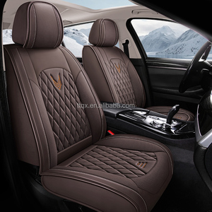 Coprisedili Auto in Pelle Stile Vintage Universali per <span class=keywords><strong>Dacia</strong></span> Sandero Stepway <span class=keywords><strong>Duster</strong></span> Jogger con Motivo a Diamante e Tocco Pregiato - Product Image 1