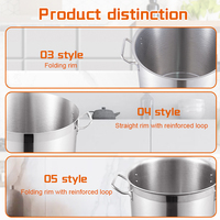 DaoSheng Meilleure vente Marmite à soupe et faitout en acier inoxydable épaissi, à double poignée, pour cuisson au gaz, 50L 31L 115L