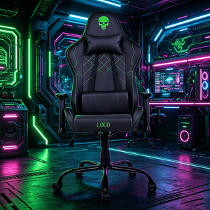 Silla de Juego Ergonómica con Reposabrazos Ajustables, Diseño de Calavera, Gran Comodidad, Oferta en Sudamérica y Alemania - Product Image 6