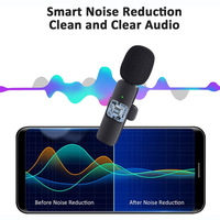 MAYBESTA Microphone d'enregistrement professionnel sans fil omnidirectionnel à condensateur, microphone cravate portable pour iPhone iPad