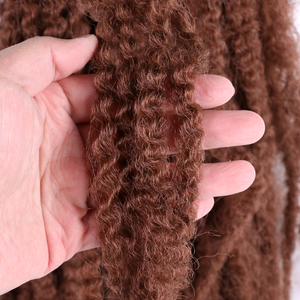 Cheveux synthétiques Afro Kinky Curly pour tresses au crochet, 18 pouces, style Marley Twist, extensions capillaires pour femmes noires - Product Image 4